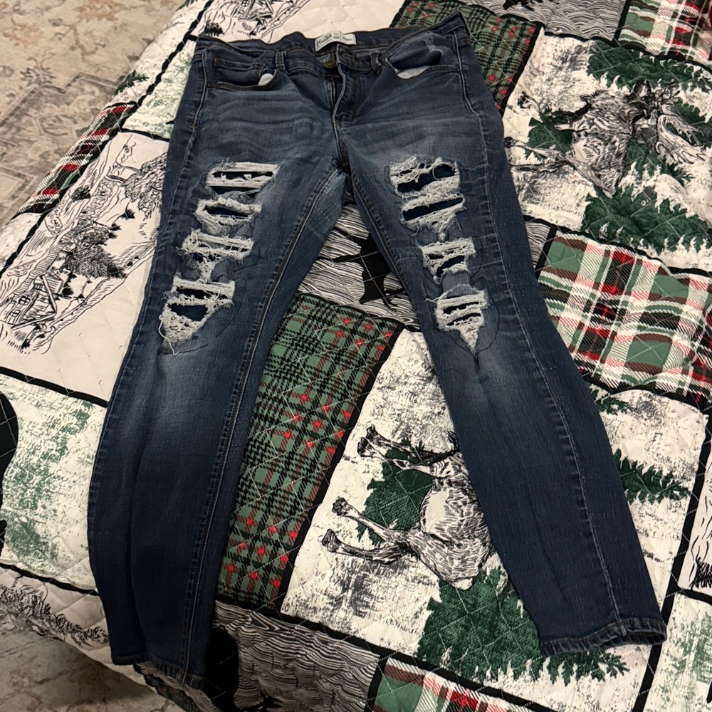 Distressed Blue Women's Jeans